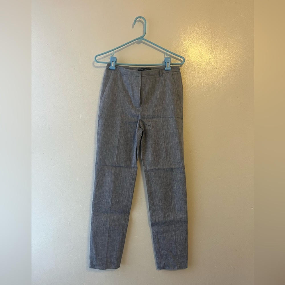 Antonio Melani Straight Leg Pants Light Blue Woven Size 0